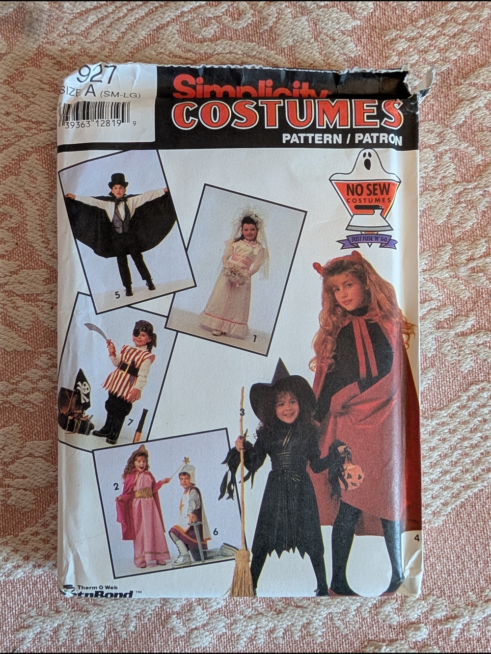 Simplicity Kids Halloween Costume Pattern Set - Black, Red, Pink, White